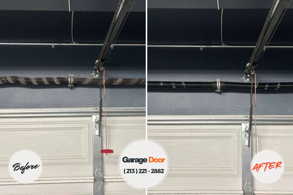 Before and after: garage door repair Emsworth, PA